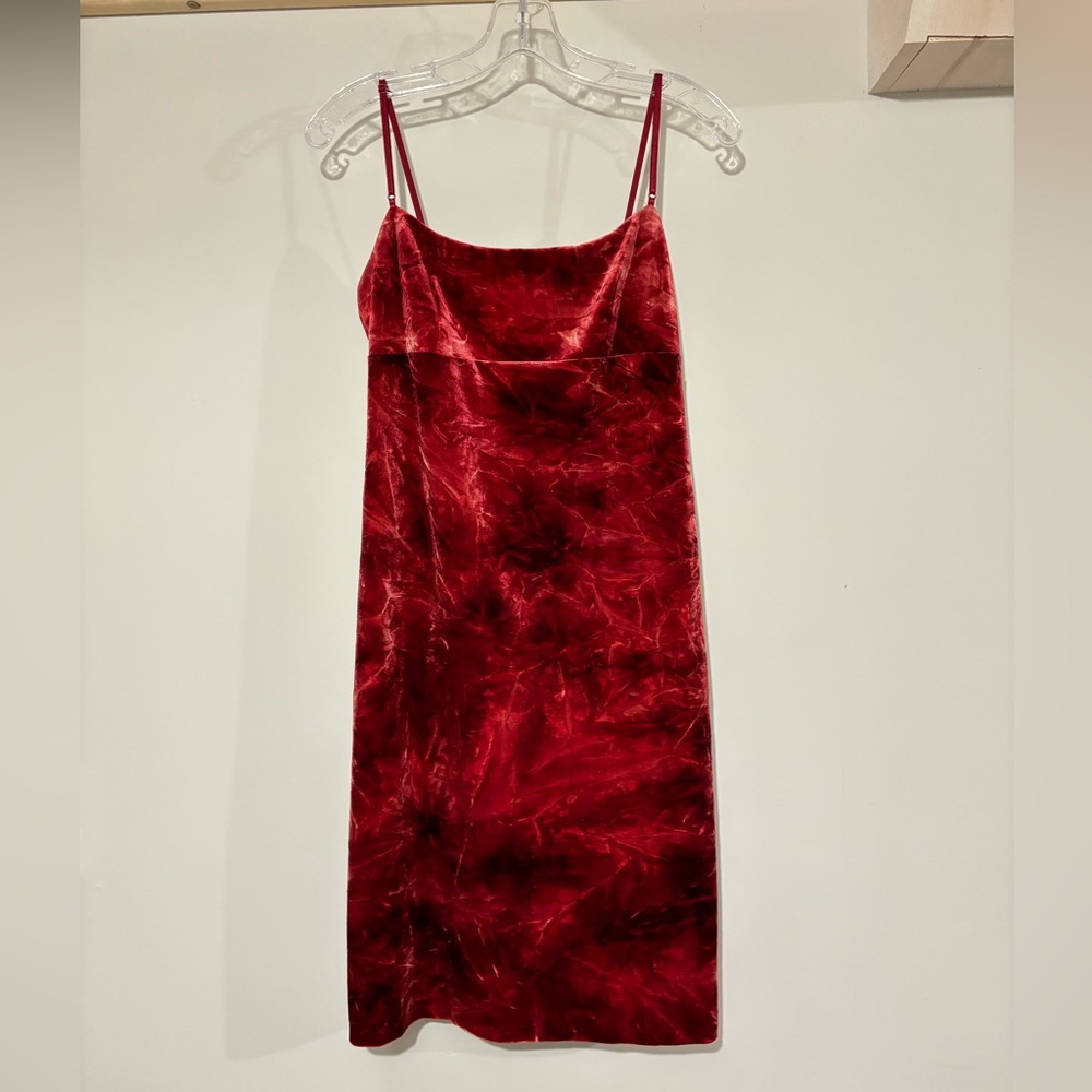 Vintage Red Velvety Dress
